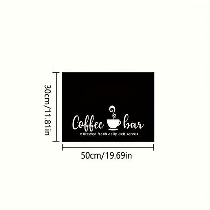Coffee Bar Mat & Dish Drying Mat – Bohemian Absorbent Kitchen Counter Mat for Coffee Machine, Espresso Station & Countertop