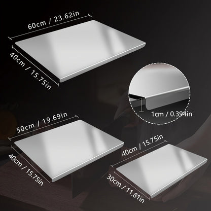 Stainless Steel Cutting Board & Rolling Pastry Board – Non-Slip Kitchen Prep Mat with Butcher Block Surface