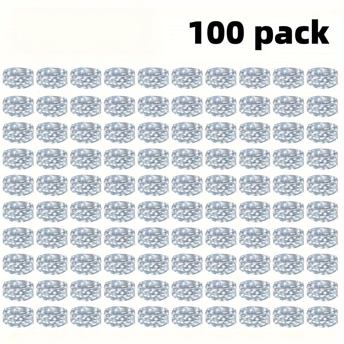 Fairy Lights Battery Operated with Batteries Included – 6.5ft 20 LED Silver Wire Mini String Lights, Firefly Starry Lights for Wedding, Christmas, Party, Mason Jars & DIY Decor – 30 or 100 Pack