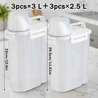 6PCS(3pcs*2.5L+3pcs*3L)