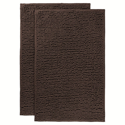 Chenille Bath Rug Extra Thick Soft Absorbent Non-Slip Bathroom Mat Machine Washable, Multiple Sizes & Colors