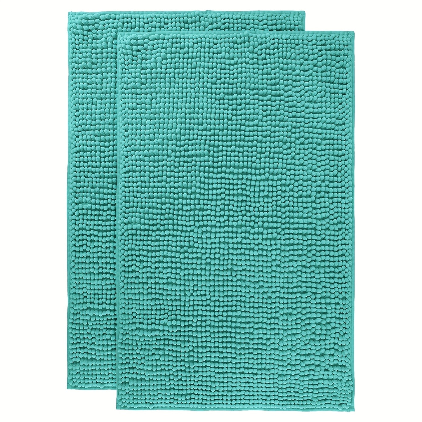 Chenille Bath Rug Extra Thick Soft Absorbent Non-Slip Bathroom Mat Machine Washable, Multiple Sizes & Colors