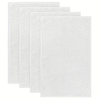 Chenille Bath Rug Extra Thick Soft Absorbent Non-Slip Bathroom Mat Machine Washable, Multiple Sizes & Colors