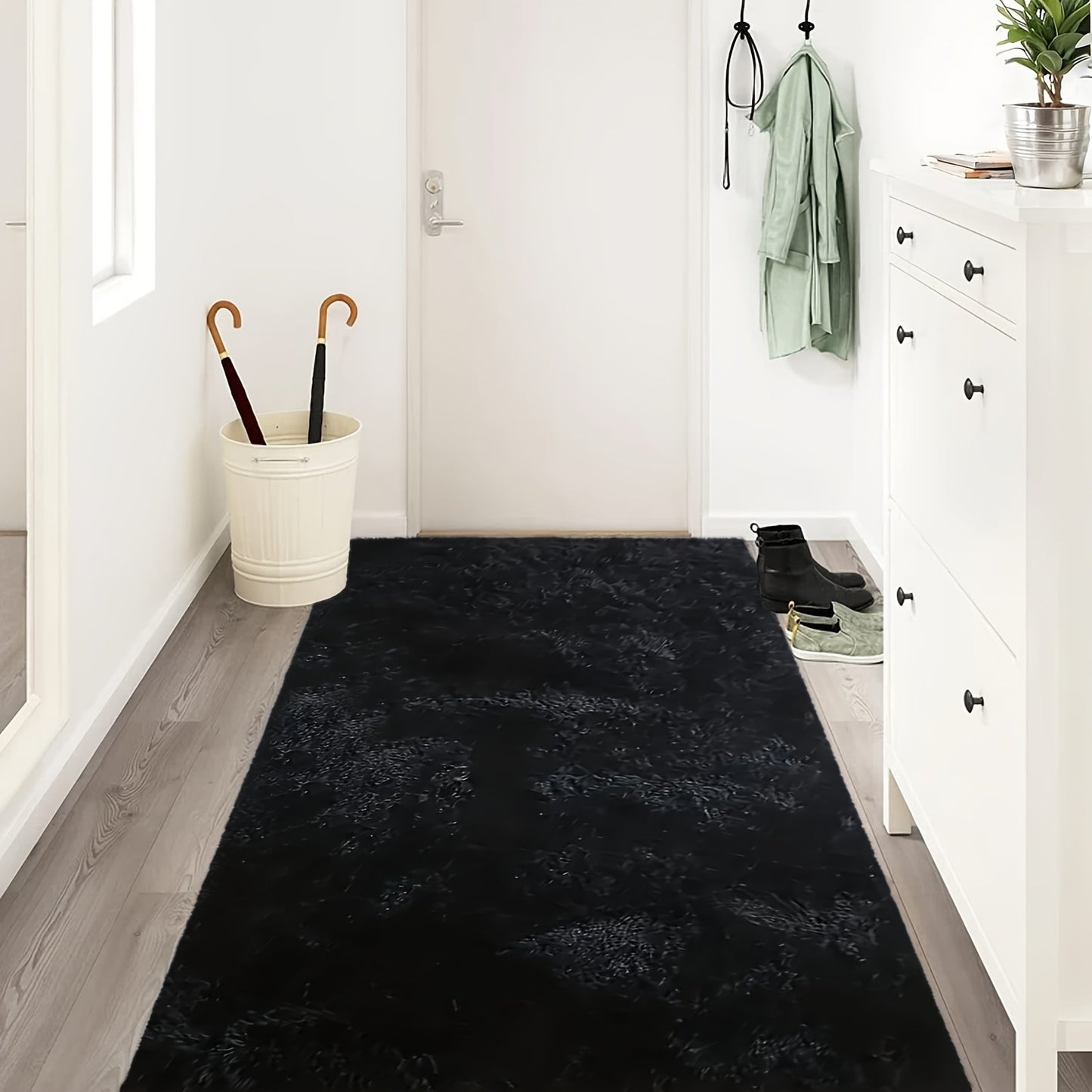 Shaggy Area Rug Soft Plush Fuzzy Carpet Non-Slip Tie-Dye Design for Bedroom Living Room Nursery Dorm — Pet Friendly Machine Washable Multiple Sizes & Colors