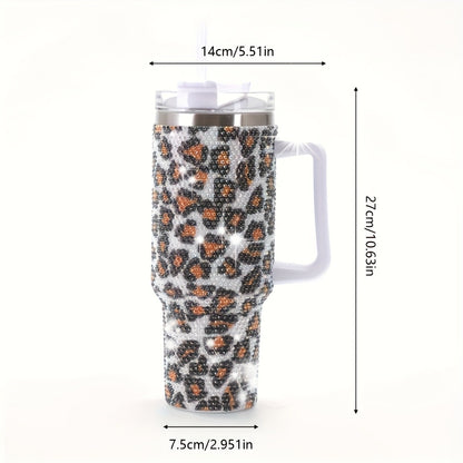 40oz Rhinestone Tumbler Insulated Stainless Steel Travel Cup - Diamond Glitter Design, Hot & Cold Drinks, Multiple Colors, Birthday Christmas Gift