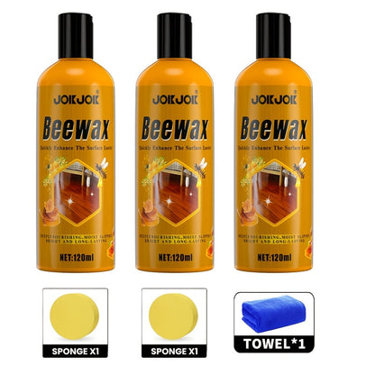 Beeswax Wood Polish & Repair Kit, Natural Wood Furniture Care Wax Deeply Moisturizes, Removes Scratches & Dullness, Restores Shine on Solid Wood Furniture, Floors, Countertops, Doors & Windows – 1, 2 or 3 Piece Set