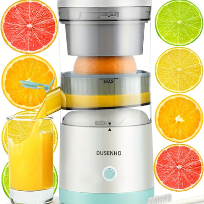 Electric Citrus Juicer Rechargeable USB-C – Portable Electric Orange Juicer Machine with 45W Motor, BPA-Free, Quiet Operation, Cleaning Brush Included, for Orange Lemon Lime