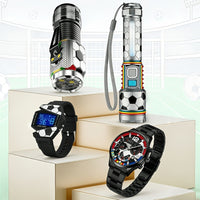 4pcs, including 2 high-power flashlights and 2 multifunctional watches