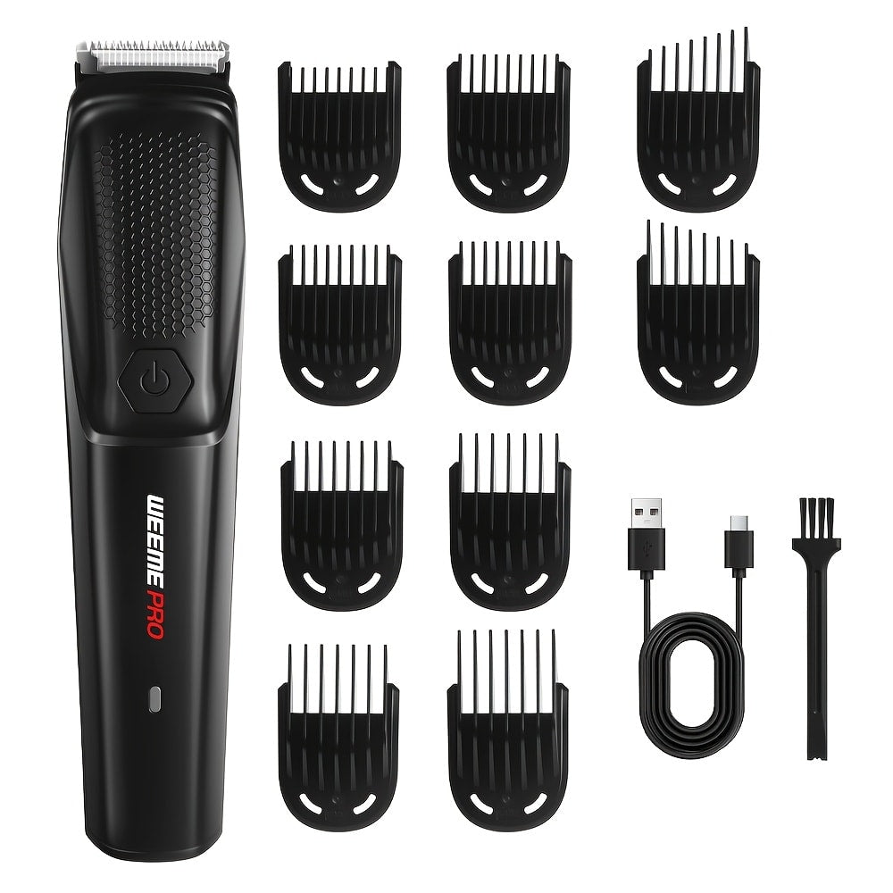 Beard Trimmer for Men Cordless Hair Clipper Electric Shaver Facial Mustache Body Hair Grooming Kit USB Rechargeable All-in-One Grooming Tool Gift for Men Black