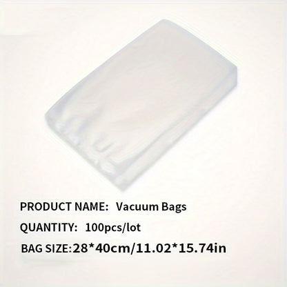 Micro Perforated Food Storage Bags 100 Pack - Breathable Ventilated Produce Bags for Fruits Vegetables Meat and Seafood, Refrigerator Fresh Keeping Bags for Longer Freshness, Available in 7 Sizes