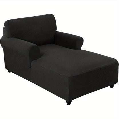 Chaise Lounge Cover Stretch Slipcover Jacquard Fabric Chair Sofa Protector for Living Room Bedroom Machine Washable Multi-Color