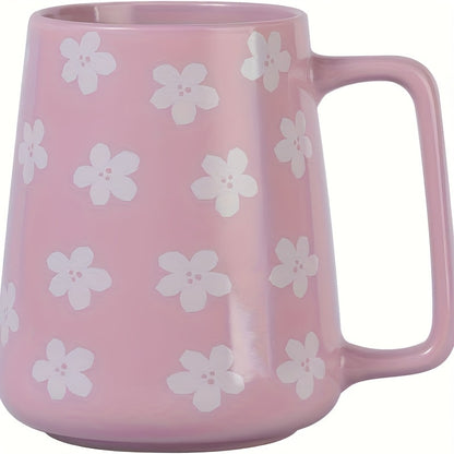 Large Ceramic Coffee Mug 24oz with Big Handle – Microwave & Dishwasher Safe Extra Large Tea Cup | Colorful Conical Mug for Office Home Travel Gift in Green Pink Violet Blue