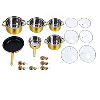 Golden 12-piece cookware set