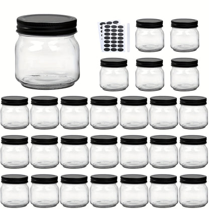 Mason Jars 8oz Glass Jars with Lids – 9/18/27/36 Pack Regular Mouth Canning Jars for Storage, Spices, Jelly, Jam, Honey & Caviar | Dishwasher Safe Spiral Lid Kitchen Storage Containers Set