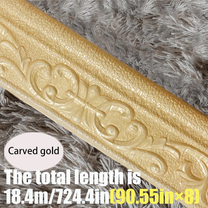 3D Self-Adhesive Foam Baseboard Wall Trim Sticker Waterproof Peel and Stick Carved Wallpaper Border Skirting for Home Decor White Silver Gray Copper Gold 4 8 12 Rolls