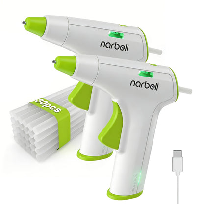 Cordless Hot Glue Gun Fast Heating USB Rechargeable 2000mAh – 12-Second Heat-Up, Anti-Drip Nozzle, Auto Shut-Off, Mini Glue Sticks Included, Portable Wireless Glue Gun for DIY Crafts, Home Repair, Floral & Plush Toy Projects