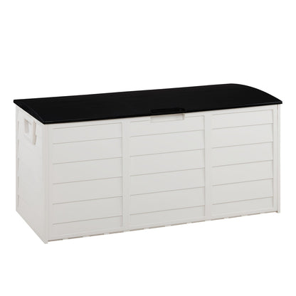 75 Gallon Deck Box with Wheels – 284L Resin Outdoor Storage Box Lockable Plastic Container for Patio, Pool & Garden, 110 lbs Capacity, Multiple Colors, Weatherproof Outdoor Storage Cabinet