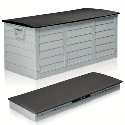 75 Gallon Deck Box with Wheels – 284L Resin Outdoor Storage Box Lockable Plastic Container for Patio, Pool & Garden, 110 lbs Capacity, Multiple Colors, Weatherproof Outdoor Storage Cabinet