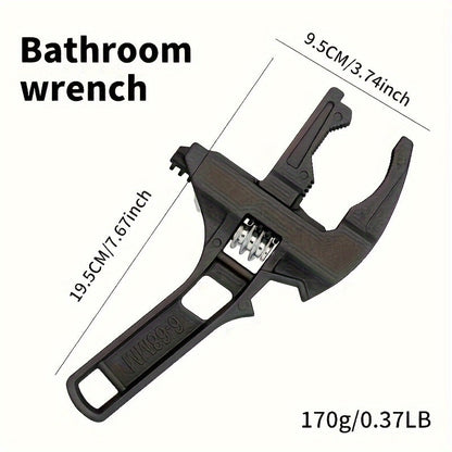 Bathroom Wrench Tool Multifunctional, Adjustable Double-Ended Open-End Wrench for Sink, Faucet, Water Pipe & Heating Repair, Space-Saving Plumbing Hand Tool for Home Bathroom Kitchen