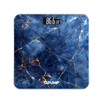 OPUMP Bathroom Scale 400lb – Highly Accurate Digital Body Weight Scale with Backlit LED Display, Batteries Included, Measures up to 400lb/180kg, Multiple Colors – Black Marble, Bronze, Sapphire & More